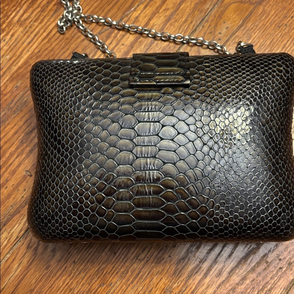 Brighton Luminesce Black Glossy Python Jeweled Me… - image 4